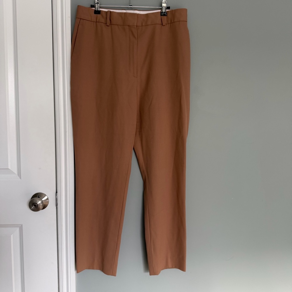 Reiss "Mara" Wool Blend Camel Brown Classic Slim Leg Trouser Pant
